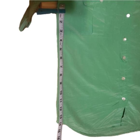 J Crew Green Silk Button-Down Shirt - Small - Picture 9 of 10